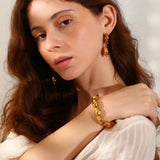 Velda | Women Bracelet with Beads and Gold Finish