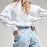 Langley | Women Shirt With Cotton Crinkle Fabric