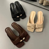 Camille | Women's Sandals with Square Toe and Wedge