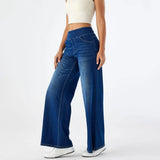 Daphne | Women's Stretch Denim Pants with Elastic Waistband