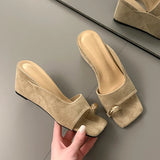 Camille | Women's Sandals with Square Toe and Wedge
