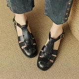 Lorelei | Women's Sandals with Handwoven Cutouts and Buckle