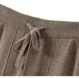 Sandrine | Women's Merino Wool Wide Leg Trousers with High Waist