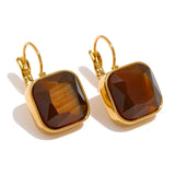 Solène | Women Earrings with Opal Stones and Stainless Steel