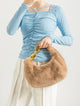 Ophelia | Women Bag with Faux Fur and Chain