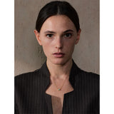 Liora | Women Necklace with Opal Pendant and Gold Steel