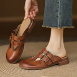 Rosalie | Women’s Mules with Buckles and Orthopedic Insoles