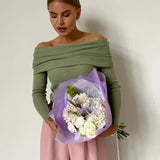 Orvieto | Women Top With Off Shoulder Knit