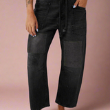 Théa | Women's Relaxed Denim Jeans with Rope Waist