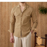 Grayson | Men's Cotton Seersucker Cuban Collar Shirt
