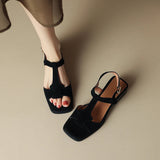 Mirea | Women Sandals with T-Strap and Cushioned Heel