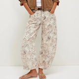 Florence | Women's Printed Wide Leg Denim Pants with High Waist