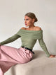 Orvieto | Women Top With Off Shoulder Knit