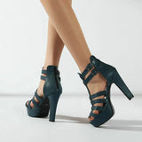 Lacey | Women Platform Heels with Straps and Buckles