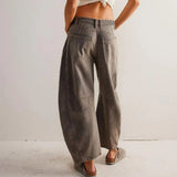 Arabella | Women's Mid Waist Wide Leg Jeans with Ankle Length