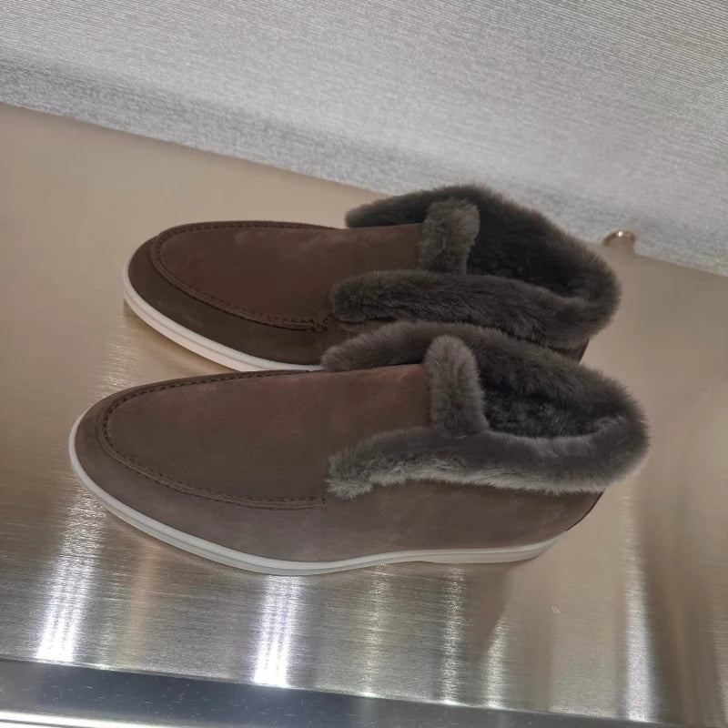 Lila | Women's Boots with Shearling Lining and Moc-Toe