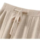 Sandrine | Women's Merino Wool Wide Leg Trousers with High Waist