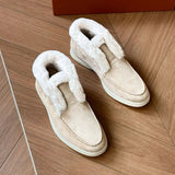 Lila | Women's Boots with Shearling Lining and Moc-Toe