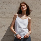 Nora | Women’s Linen V-Neck Camisole Top