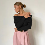 Orvieto | Women Top With Off Shoulder Knit
