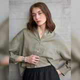 Skye | Women Shirt With Linen Cropped Fit