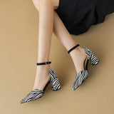 Nairobi | Women’s Heels with Zebra Print and Buckle