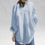 Iris | Women Shirt With Linen Oversized Fit