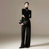 Firenze | Women's Wide Leg Trousers with Elastic Waist