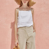 Junia | Women Top With Cotton Linen Blend
