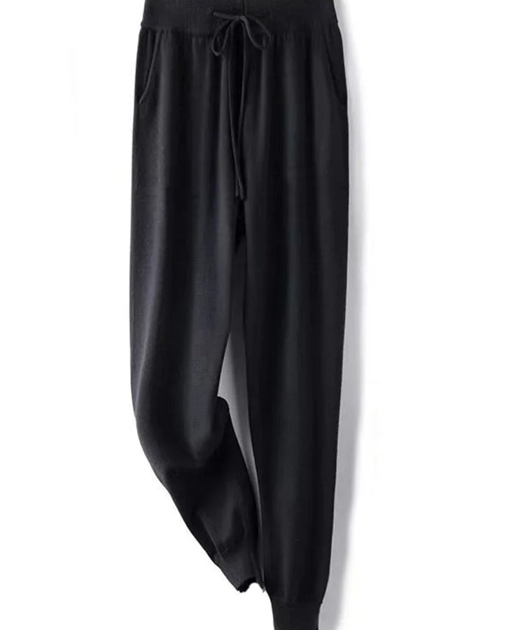 Giselle | Women's Wool Knit Pants with High Waist