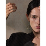 Liora | Women Necklace with Opal Pendant and Gold Steel