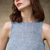 Mara | Women Top With Linen Reversible Neck