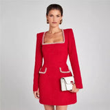 Anastasia | Women's Slim A-Line Mini Dress with Tailored Fit and Pockets