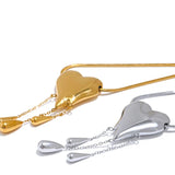 Lacrima | Women Necklace with Heart Pendant and Gold Plating