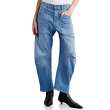 Ophelia | Women's Barrel Leg Denim Pants with High Rise
