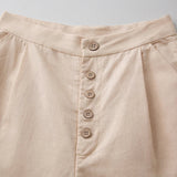 Everly | Women's Wide Leg Linen Pants with Elastic Waist
