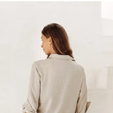 Calla | Women's Pants with Ruffled Waistband and Tie Belt