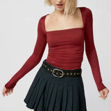 Tuscany | Women Top With Square Neck Slim Fit