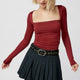 Tuscany | Women Top With Square Neck Slim Fit