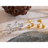 Cerise | Women Earrings with Cherry Design and Gold Plating