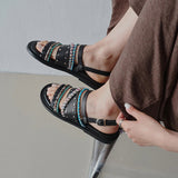 Alessia | Women's Sandals with Braided Strap and Slingback