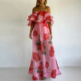 Helena | Women's Two Piece Set with Ruffle Top and Polka Dot Skirt