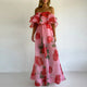 Helena | Women's Two Piece Set with Ruffle Top and Polka Dot Skirt