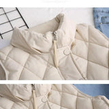 Delphine | Women's Diamond Quilted Jacket with Stand Collar and Zip Closure