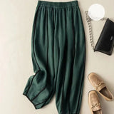 Haven | Women's Linen Pants with Contrast Stripe Detail