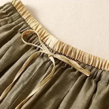 Éline | Women's Linen Tapered Pants with High Stretch Waist