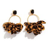 Zara | Women's Earrings with Silk Fabric and Stainless Steel