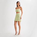 Savannah | Women's Knit Set with Bandeau Shorts