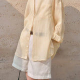 Sheer | Women Shirt With Ramie Linen Blend