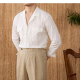 Grayson | Men's Cotton Seersucker Cuban Collar Shirt